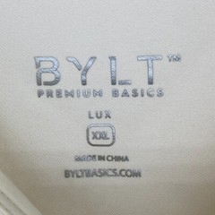 BYLT Shirt Mens 2XL LUX Drop Cut Premium Basics Gym Short Sleeve Off Ivory