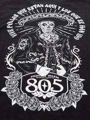 Fasthouse Men’s 805 Premier Vive Por Short Sleeve T-shirt Skeleton with Sombrero
