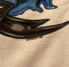 Men’s Vintage 1997 Speedo Graphic Monster Swimming Shirt Size L NWT