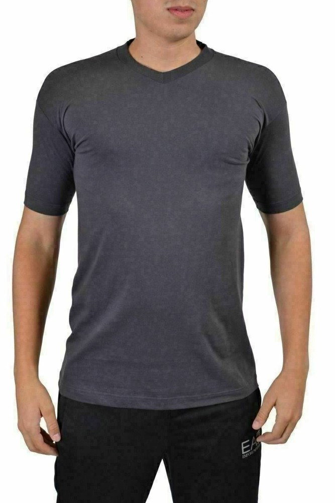 Emporio Armani Men’s Gray Short Sleeve Basic T-Shirt US S IT 48 EU M