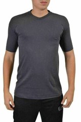 Emporio Armani Men’s Gray Short Sleeve Basic T-Shirt US S IT 48 EU M