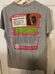 Marvel DEADPOOL Mens Sz M Cerebro Scan T-Shirt Gray Multicolor Super Heroes