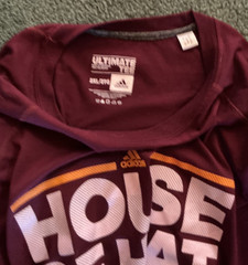 Adidas house of heat 2xl mens burgandy tshirt