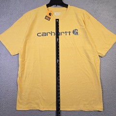 Carhartt Shirt Mens XL Yellow Work Wear Outdoors Loose Fit Casual Logo Work NWT
