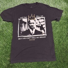 Rufnek MLK Graphic Tee Black Crown Print Mens Small