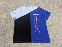 Sean John T Shirt Men’s XL Colorblock Blue Short Sleeves Blue Cotton
