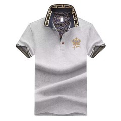 New Men Luxury Diamond Crown Rhinestones Fashion Polo T-Shirt High Quality