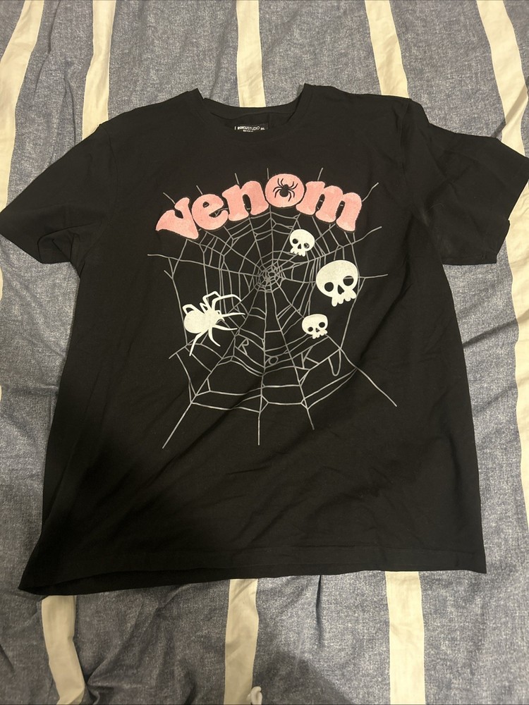 Roku Studio Men’s Graphic Shirt Sz 3XL Venom Sewn Spiderweb Streetwear