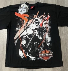 Evil Vice Long Sleeve TShirt LARGE Biker USA Motorcycle Skeleton NWT