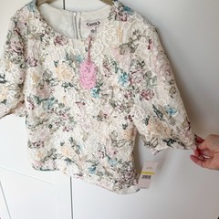 NWT! Nanette Lepore Women’s Floral Lace Lined Top Blouse Medium MSRP $78