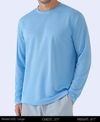 6 Pack Long Sleeve Shirts for Men Moisture Wicking UPF SPF Sun Protection Tee…