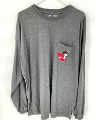 Big Dogs “Bite Me” Long Sleeve T-Shirt 2XL Gray Cotton/Polyester/Rayon Blend