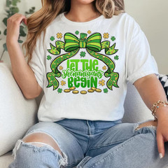Let The Shenanigans Begin Comfortable T-Shirt Funny Party Humor Gift