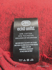 Ecko Unltd Men’s V-Neck Vertical Logo Red Marled T-Shirt Sizes S, M, L, XL NWT