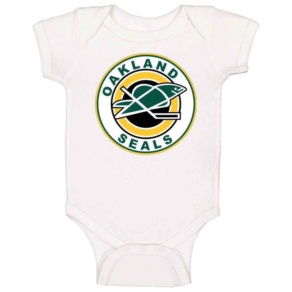 Oakland Seals Retro Hockey Logo Baby One Piece
