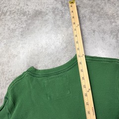 Aeropostale Shirt Mens Medium Green Thermal Long Sleeve AERO NY Logo Graphic