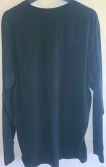 Lands’ End Mens XL Long Sleeve Henley Shirt Navy Blue