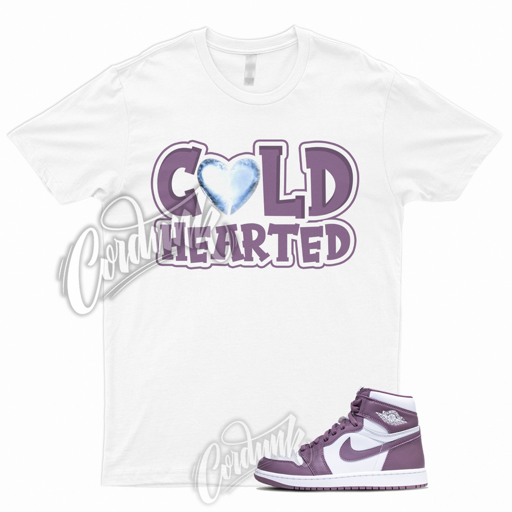1 High OG Mauve Sky J White T Shirt to Match Sneakers COLD