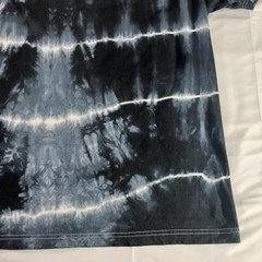 Striped Tie Dye T Shirt Unisex Adult 3XL Black White Gildan Softstyle Cotton New