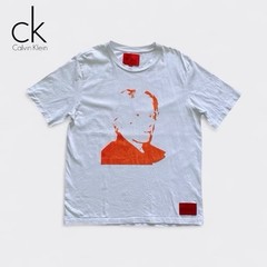Calvin Klein Jeans Andy Warhol Portrait Graphic T-Shirt White Size L Rare