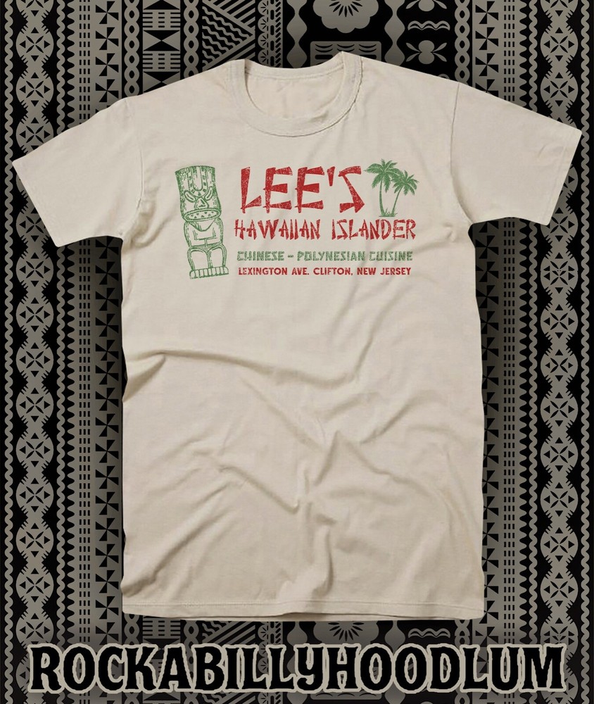 Retro Tiki Art Tee T Shirt Bar Mug Restaurant Lees Lee’s Hawaiian Islander NJ