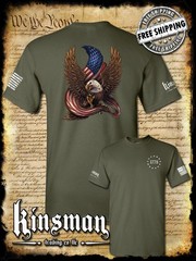 American Flag / Eagle 1776 2-Sided T-Shirt / Patriot Freedom USA 2nd Amendment
