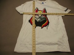 NWT EPIC GAMES Size L Mens White 100% Cotton Crew Neck Short Sleeve T-Shirt 369