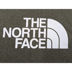 The North Face Mens Graphic T-Shirt Olive Green White Logo Cotton Blend Size L