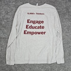 Ithaca City School District Graphic T Shirt Adult XL Gray L/S 6,000+ Thinkers