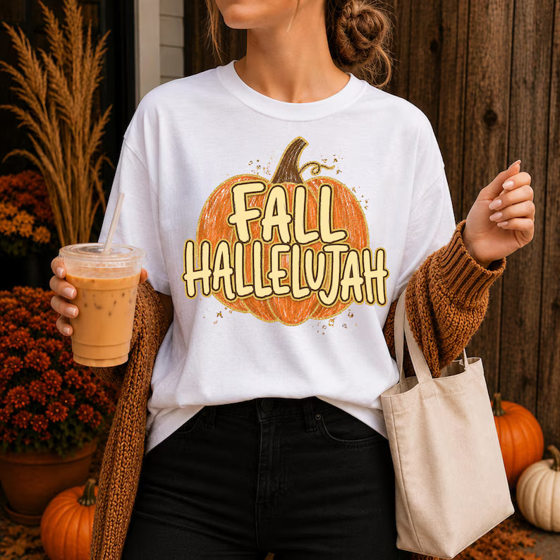 Fall Hallelujah Pumpkin Unisex T Shirt, Gift For Friends