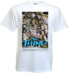 The Thing v83 T-shirt white movie poster horror John Carpenter all sizes S-5XL