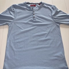 Bruno Milano Shirt Mens Small Blue White Striped Henley Super Soft