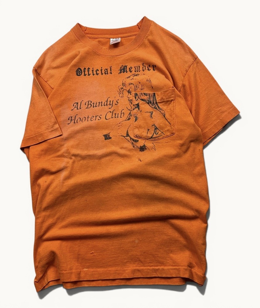 Vintage Men’s Married With Children Al Bundy’s Hooters Bar Pinup Shirt 80s L USA