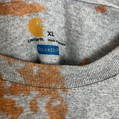 Carhartt Men’s Rust Bleach Tie Dye Pocket Tee Original Fit Workwear Size XL