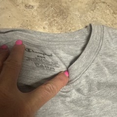 Mens Medium Champion T shirt Soft Feel Grey