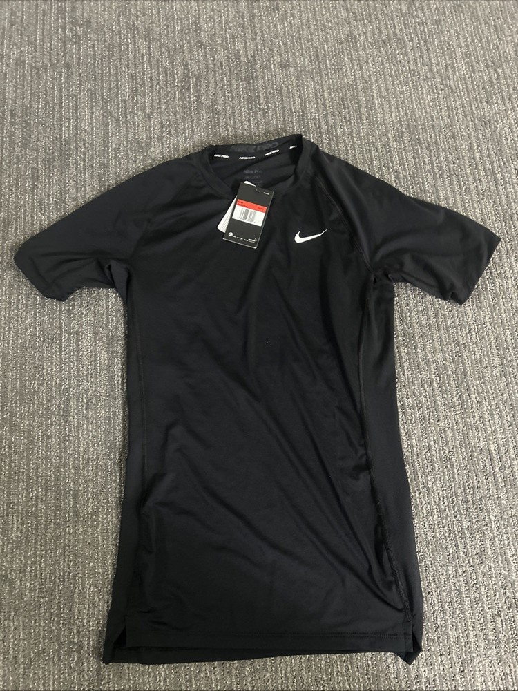 NIKE PRO TRAINING DRI-FIT SHORT SLEEVE BLACK T-SHIRT MENS SIZE LARGE DH4800-010