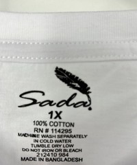 Sada NWOT men’s 1X white t shirt Short Sleeve Crew Neck basic