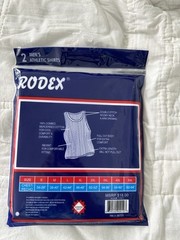 2 Pack NEW Men’s White /Black A-Shirt TANK TOP ” 100% Cotton ” Size S 34-36”
