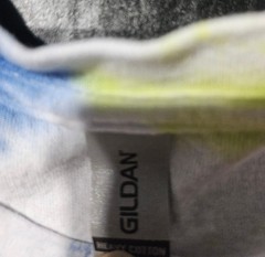 Tie Dyed Crew Neck T-Shirt Gildan Hand Made Unisex Size 2XL Y2K 70’s Multicolor