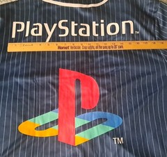 PlayStation Katakana Kanji Baseball Jersey NWT Official License Pinstripe 2 XL