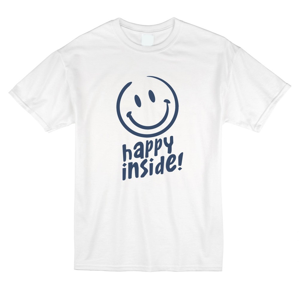 Happy Inside Intel Happy Face Novelty White T-Shirt ADULT and YOUTH sizes