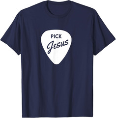 Christiani Guitar Pick Jesus Kids Adults T-Shirt