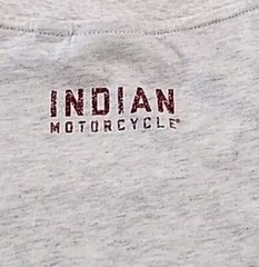 Indian Motorcycle Men’s FLAT TRACK CHAMPIONS T-Shirt, White/Grey 2 XL