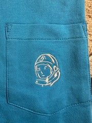 Billionaire Boys Club BBC Crewneck SS Pocket T-Shirt Malibu Blue Mens Small NEW