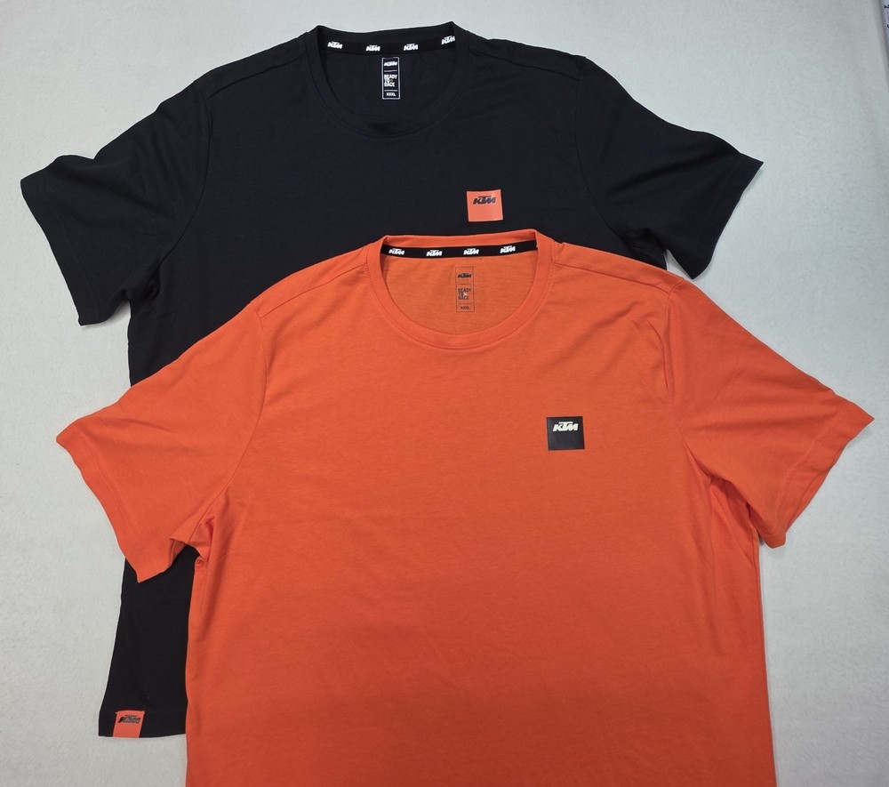 2 Authentic KTM Racing T-Shirt Mens 3XL Orange Black Short Sleeve Ready To Race