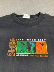 Vintage Skater Shirt Mens Medium Black Y2K Skateboarding Streetwear Inner City