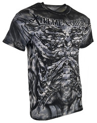 Xtreme Couture By Affliction Men’s T-Shirt BIOMECHANICAL Grey Biker S-5XL
