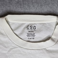 Champs CSG Shirt Mens 5XL White Short Sleeve Crewneck Blank Tee Big & Tall READ