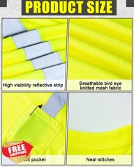 JaGely 6pk Yellow XX-Large Hi Vis T-shirts