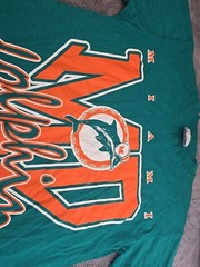 VTG Miami Dolphins Shirt Medium Green NFL Football Graphic Print 90s New NWT